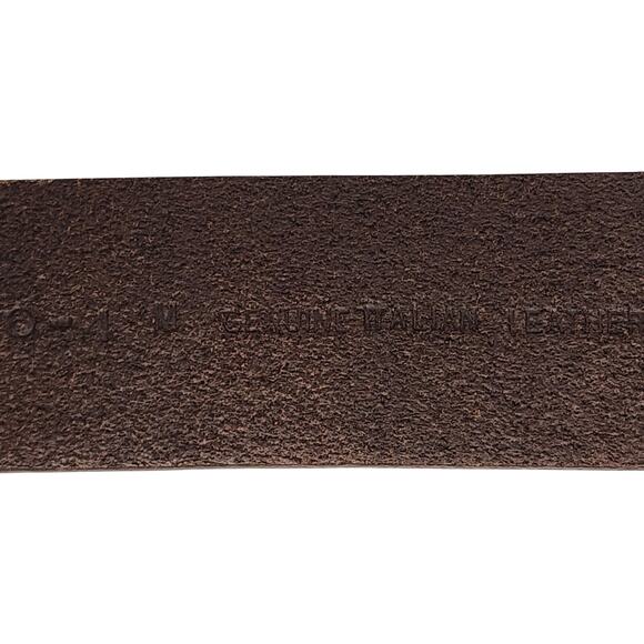 Vintage Olga Santini Brown Leather Statement Belt Silver Western Buckle M main image 7